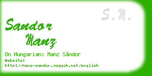 sandor manz business card